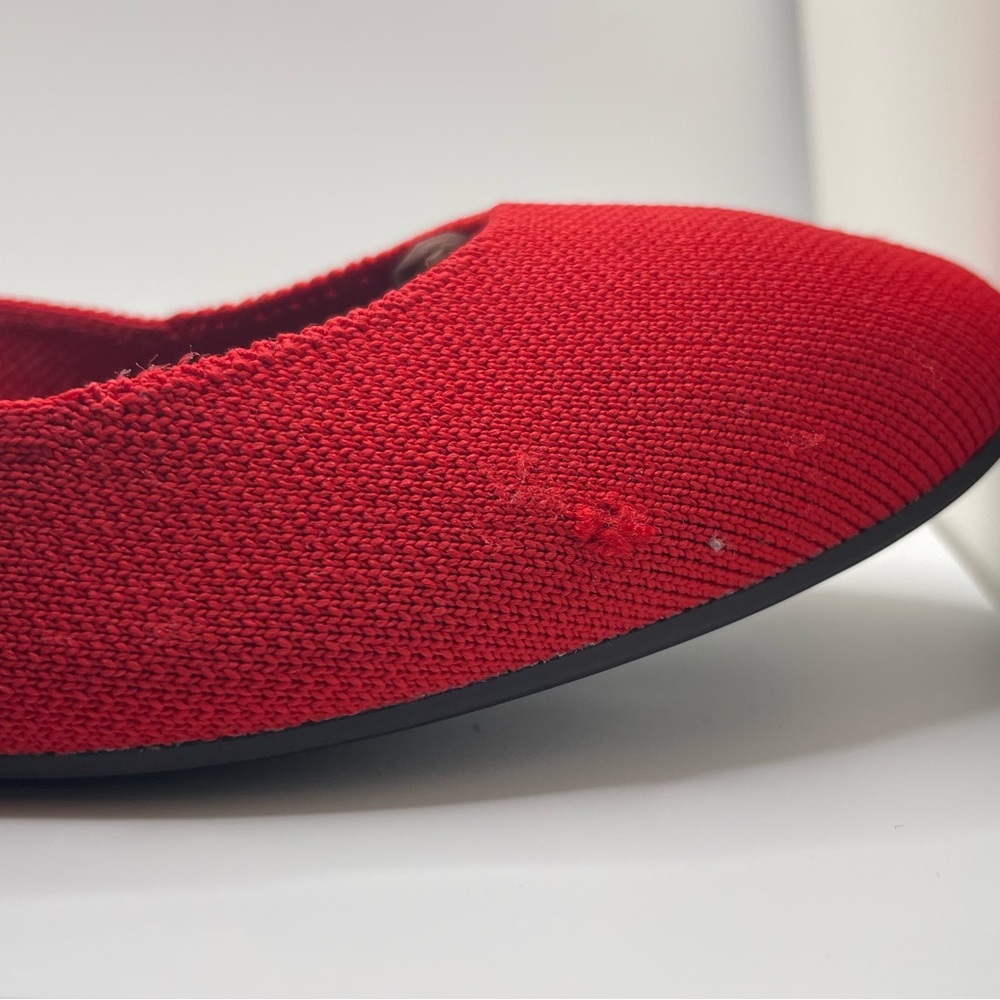 Rothy's Vibrant Red Flats with Blue Accents - Picture 8 of 9